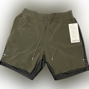 NWT Lululemon License to Train Elite 7” Short - Lined Medium - Dark Olive